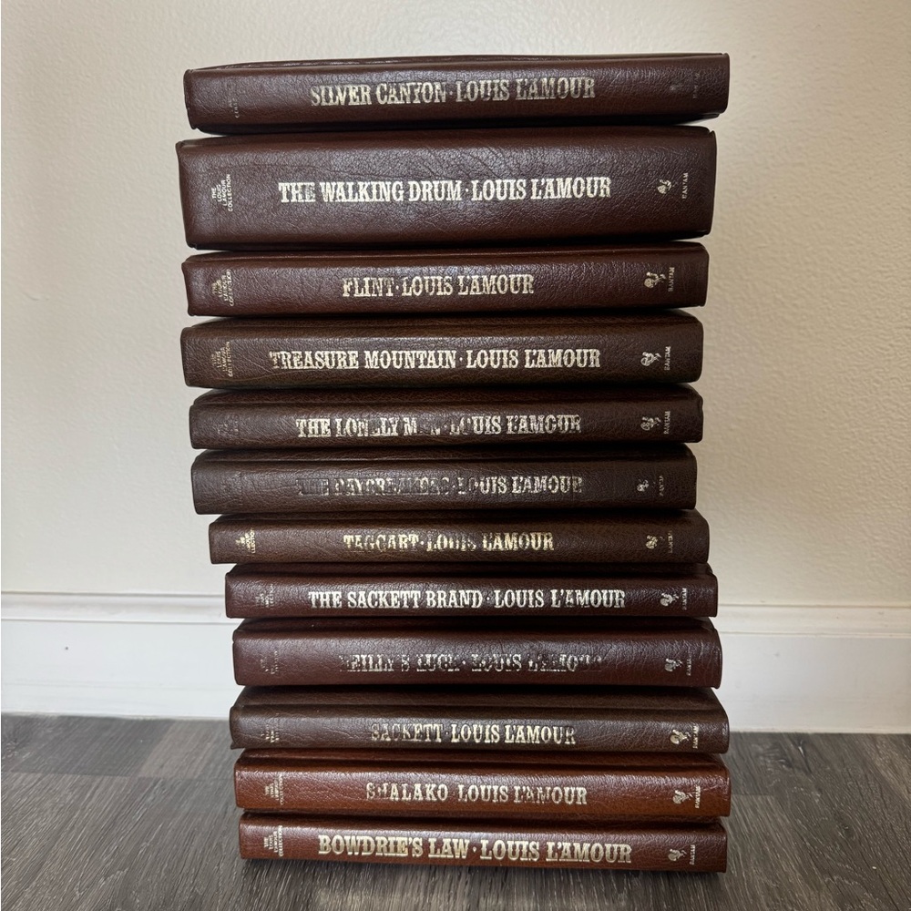 L'Amour Rich Brown Leather Book Collection